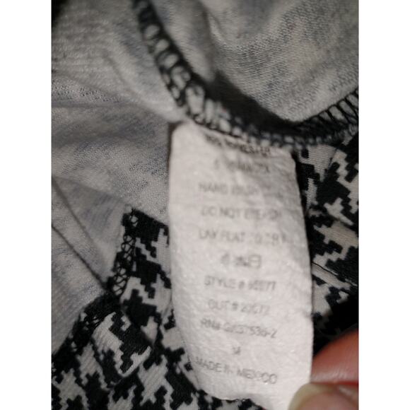 Monteau Sleeveless Cowl Neck Houndstooth Dress Black White Medium Posh Style - Picture 13 of 13